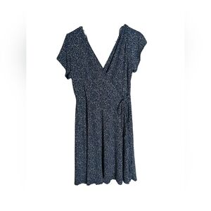 Kaileigh Midnight Blue Patterned Midi Dress